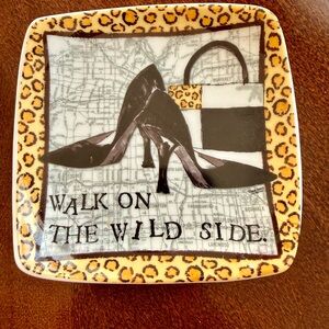 Leopard Print Decorative Plate